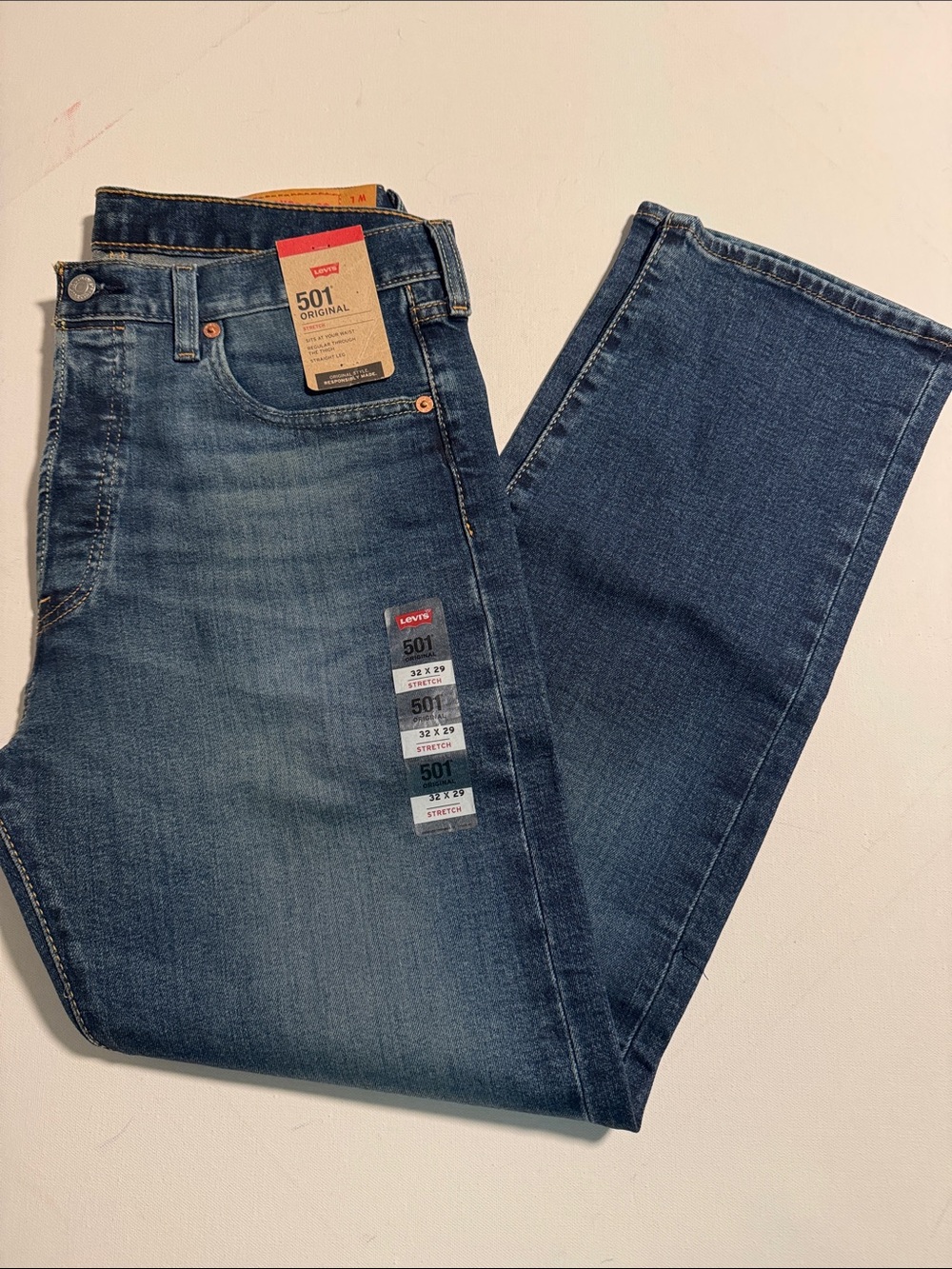 Levis 501 Jeans Mens 32 29 Button Fly